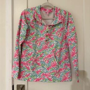 Lilly Pulitzer Pink and Green lobster long sleeve/pullover